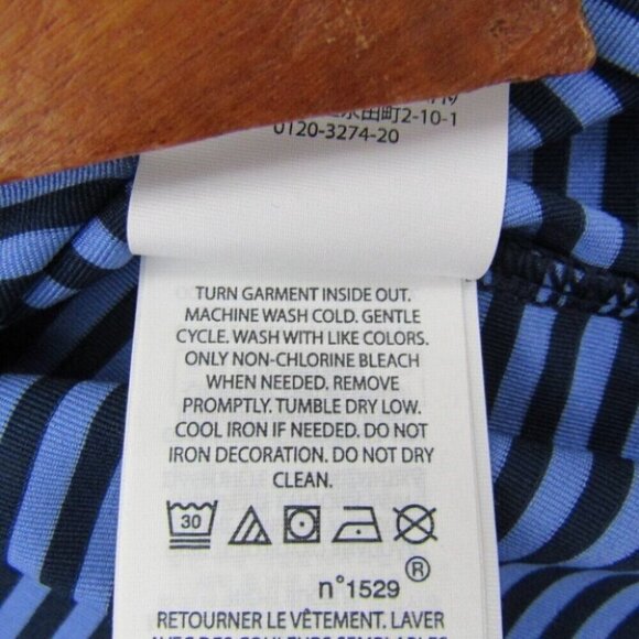 RLX Ralph Lauren Blue Stripe Golf Polo Shirt Wicking Mens Size L CMAA Logo - Picture 9 of 10